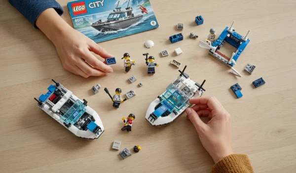 انباکس لگو قایق پلیس 60456